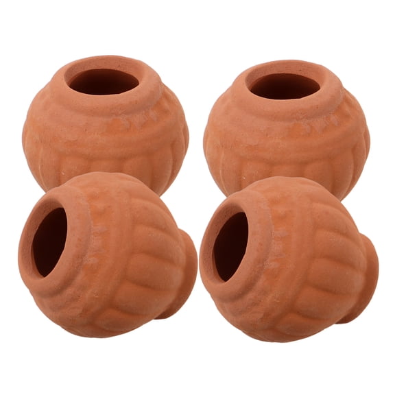 PBPBOX 4Pcs Terracotta Flower Pots Small Clay Planters Lightweight Durable for Home Use