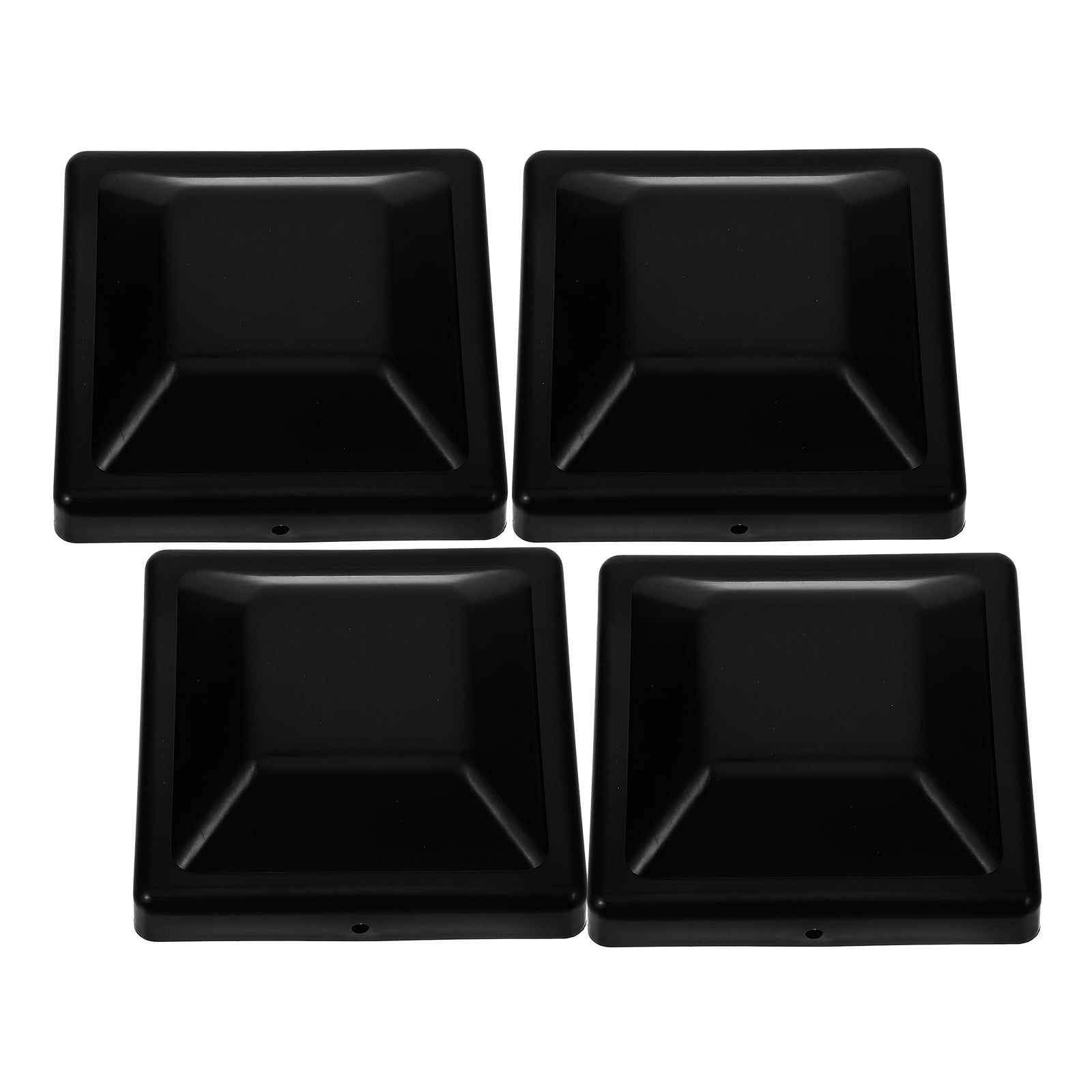 PBPBOX 4Pcs Plastic Fence Post Cap for Courtyard 3.73X3.73X1.18in Black ...