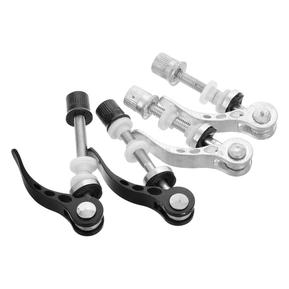 PBPBOX 4Pcs Bike Seat Post Clamp Aluminum Alloy Black Quick Release Lever Clamp for Secure Cycling