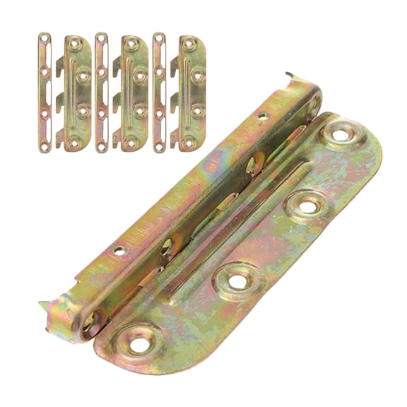 PBPBOX Furniture Connector Bed Rail Bed Rail Hinge Accessories Zinc Alloy 4Pcs