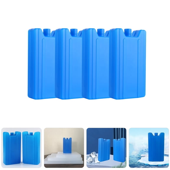 PBPBOX 4Pcs Durable Blue Ice Packs for Cooler Portable Cooling Box for Outdoor Indoor Use