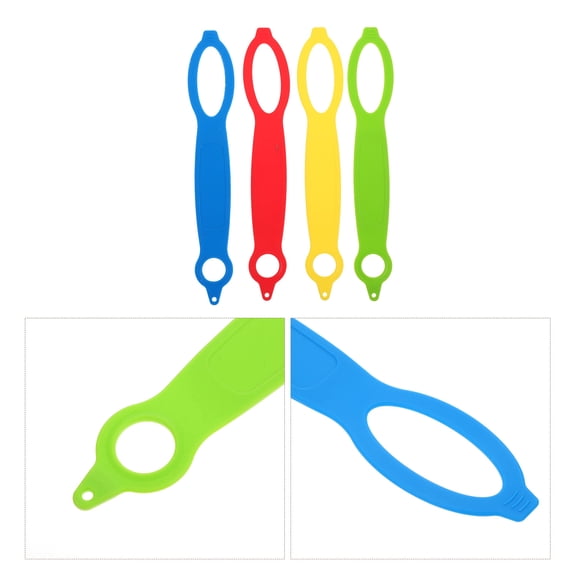 PBPBOX 4Pcs Assorted Color Portable Silicone Bottle Handles with Rope for Secure Outdoor Carrying
