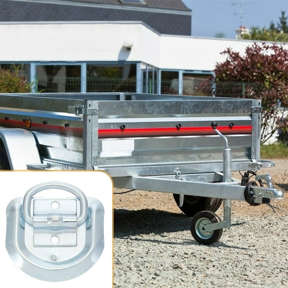 PBPBOX 4Pcs Truck Tie Downs Anchors D-shaped for Transportation Equipment 3.14x2.75x0.59in