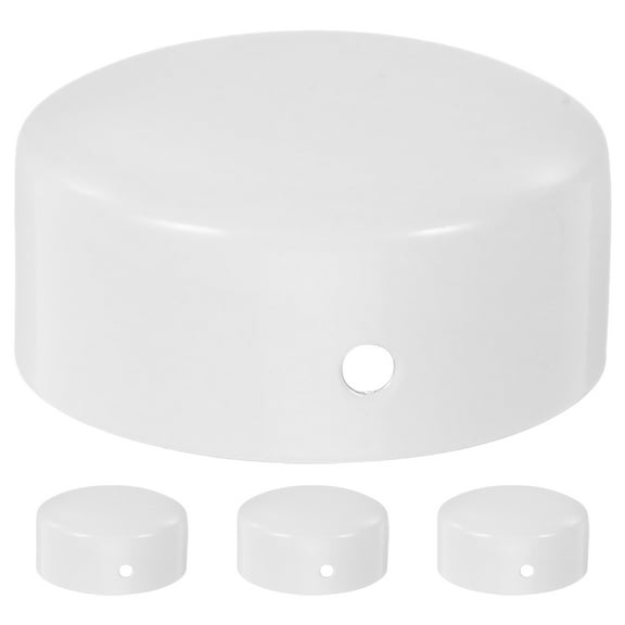 PBPBOX 4Pcs White Stainless Steel Handrail End Caps Sleek Stair Protection