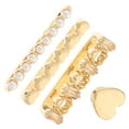thumbnail image 1 of PBPBOX 4Pcs Decorative Watch Band Charms Golden Zinc Alloy for Wristwatch Strap Style, 1 of 8