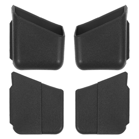 PBPBOX 4pcs Car Sunglasses Holder Box Plastic Organizer Rectangular Black