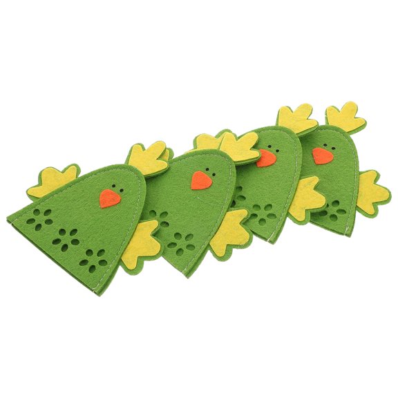 PBPBOX 4pcs Decorative Easter Egg Covers Green Cloth for Egg Protection during Easter Party and Spring Festivities