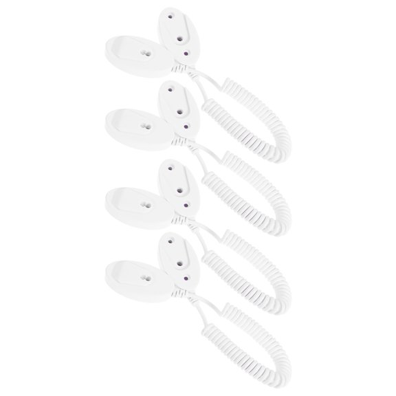 PBPBOX 4Pcs White Plastic Remote Control Cable Leash Convenient Portable Home Accessory