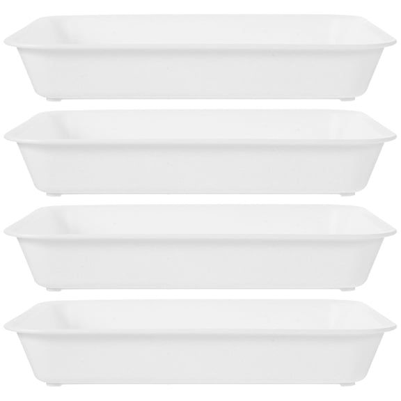 PBPBOX Reusable Party Platter Food Platter White PP 4Pcs
