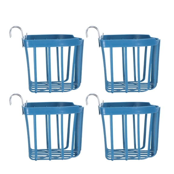 PBPBOX Decorative Wall Mounted Pots Wall Mounted Staghorn Fern Planter Basket Blue 4pcs