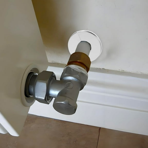 PBPBOX Stainless Steel Round Pipe Cover for Concealing Wall Imperfections Silver 4pcs Ideal for Bathrooms and Kitchens