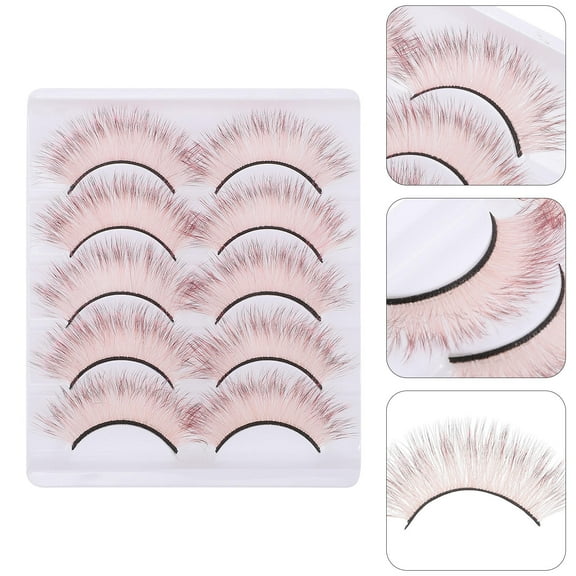 PBPBOX 5 Pairs Multicolored Lashes False Eyelashes Natural Look for Women Assorted Color Club Prom