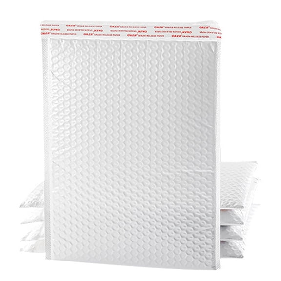 PBPBOX Waterproof Pe White Bubble Mailers for Storage Protection 50Pcs