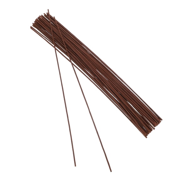 PBPBOX 50Pcs Bendable Iron Floral Stems Coffee Color for Elegant Home Decorations