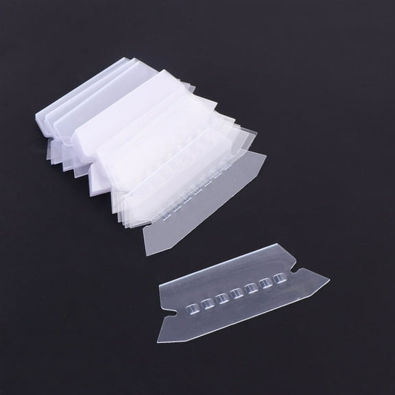 PBPBOX 50Pcs Hanging File Folder Tabs Transparent with Reusable Folder Tags and Classification Labels