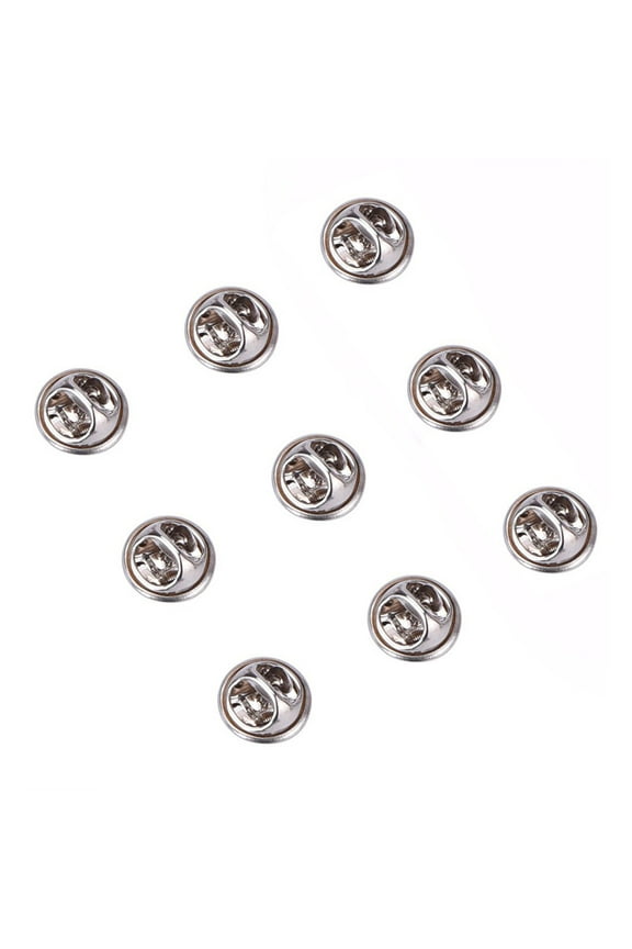 50Pack Silver Butterfly Clutch Pin Backs for Lapel Pins and Tie Tacks Replacement