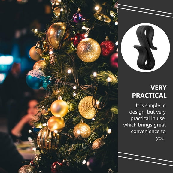 PBPBOX 50Pcs Weatherproof Plastic S Hooks for Christmas Lights and Outdoor Decorations