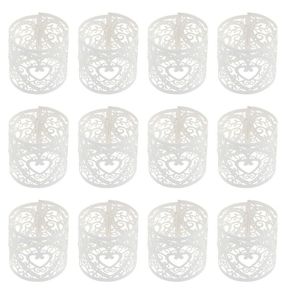 PBPBOX 50Pcs White Tea Light Holders Bulk for Bridal Shower Decorative Use