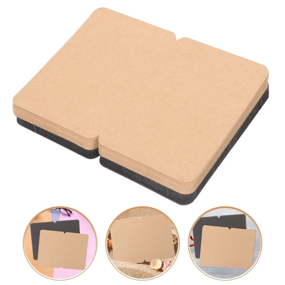 PBPBOX Blank Kraft Paper Cards Retro Style 50Pcs For Friends Greetings