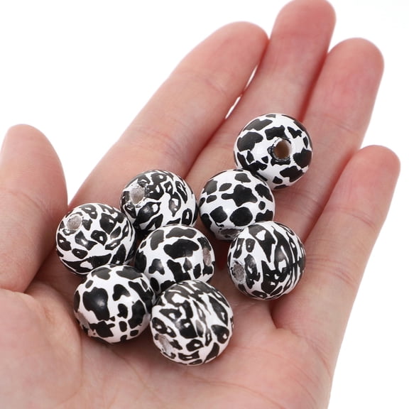 PBPBOX Smooth Natural Wood Beads for Decorating and Handcrafts 50Pcs