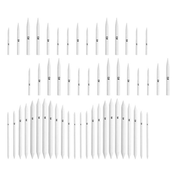PBPBOX Drawing Tools for Artists White Blending Stumps 54pcs Back to School