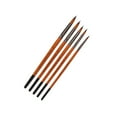 thumbnail image 1 of PBPBOX 5Pcs Versatile Nylon Wool Paint Brush Set Safe for Face Painting Assorted Colors, 1 of 5