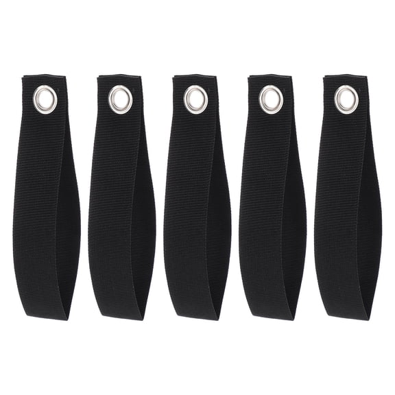 PBPBOX 5Pcs Kayak Front Hood Loop Straps Black Webbing Securing Canoe or Kayak
