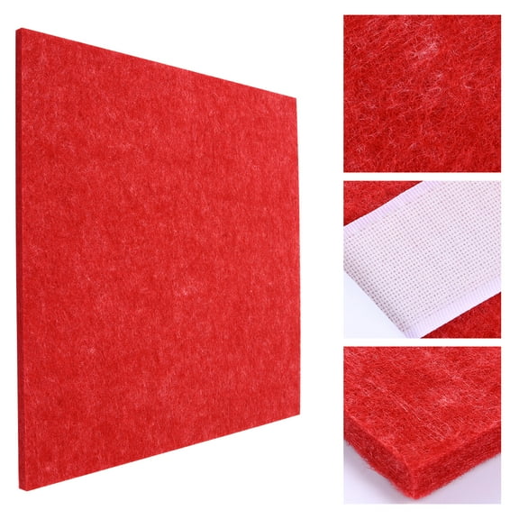 PBPBOX 5Pcs Sound Deadening Panels Red Felt Sound Panels for KTV Soundproofing