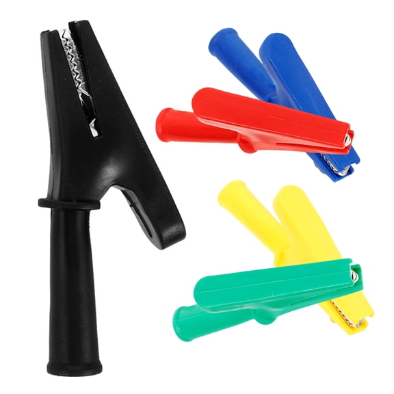 PBPBOX 5Pcs Electrical Test Clips Alligator Clamps Copper Insulated for Multimeter Use
