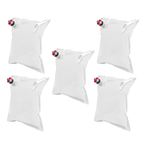 PBPBOX 5Pcs Reusable Wine Bladders with Spout for Travel and Outdoor Beverage Storage