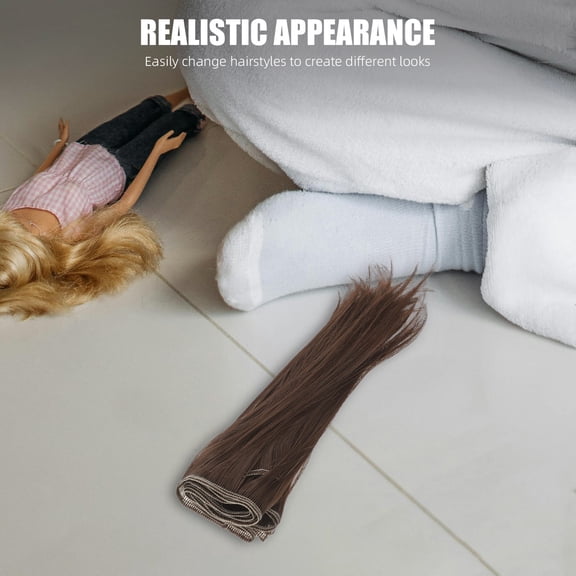 PBPBOX 5pcs Straight Doll Wig Wefts Hair for Dolls in Assorted Color Synthetic Fibers for Costume Balls