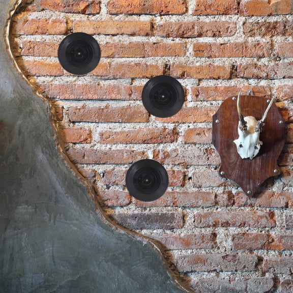 PBPBOX 6Pcs Black Plastic Vinyl Record Wall Decor Vintage Inspired Retro Records for Xmas Home Accent