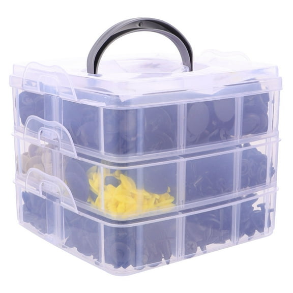 PBPBOX 650Pcs Auto Liner Fastener Black Plastic Car Rivet Push Pin for Bumper