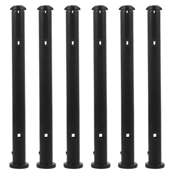 PBPBOX 6Pcs Trash Can Lid Plugs Black Plastic Durable Outdoor Bin Lid Connectors