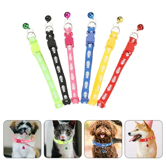 PBPBOX 6Pcs Dog Collars for Puppies Assorted Color Adjustable PP PVC for Pet Owners