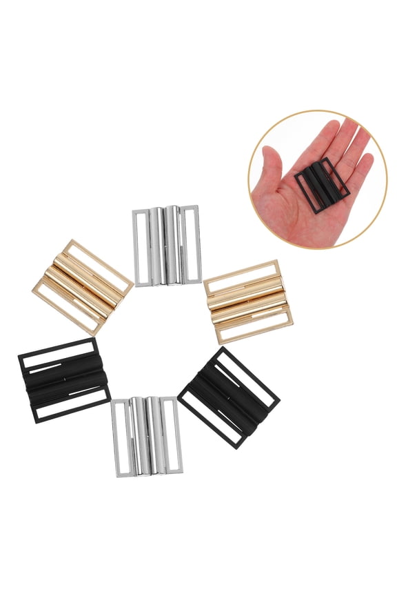 6Pcs Alloy Metal Waist Strap Buckles Side Release Closure for Jackets and Coats