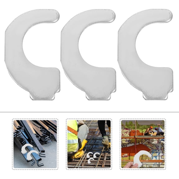 PBPBOX 6Pcs Shelving Scaffolding Hook Shape Galvanized Iron Silver for Installation and Dismantling Assistance