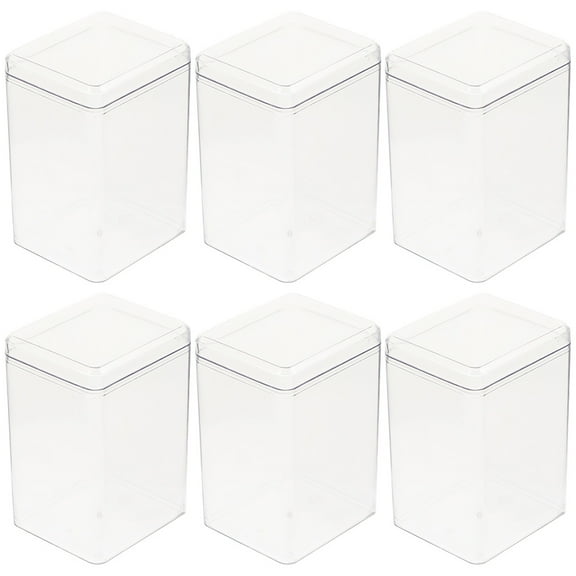 PBPBOX Figurine Display Case Clear Display Container Plastic 6pcs