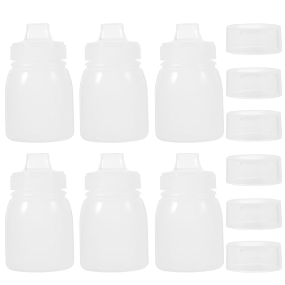 PBPBOX Dressing Container Small Condiment Bottles PP Squeezing Commercial Users Food Storage 6Pcs