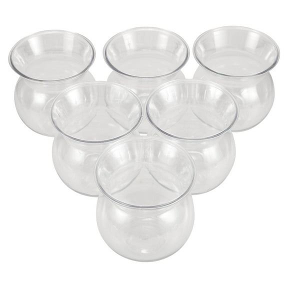 PBPBOX Cactus Pots Mini Flower Pot Transparent Plant Growth Observation Desktop Decoration 6Pcs