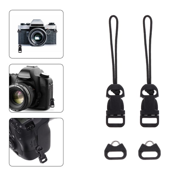 PBPBOX 8Pcs Quick Release Camera Strap Connector Loop Black Durable Qd System Clip Adapter for Neck Strap
