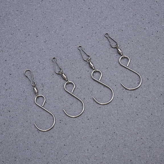 PBPBOX 8Pcs Stainless Steel Hanging Hooks with 360 Degree Swivel Clips for Outdoor and Indoor Use