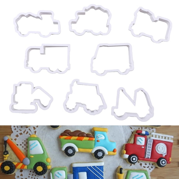 PBPBOX Baking Molds Cookie Stamp Pastries Molds Plastic 8Pcs