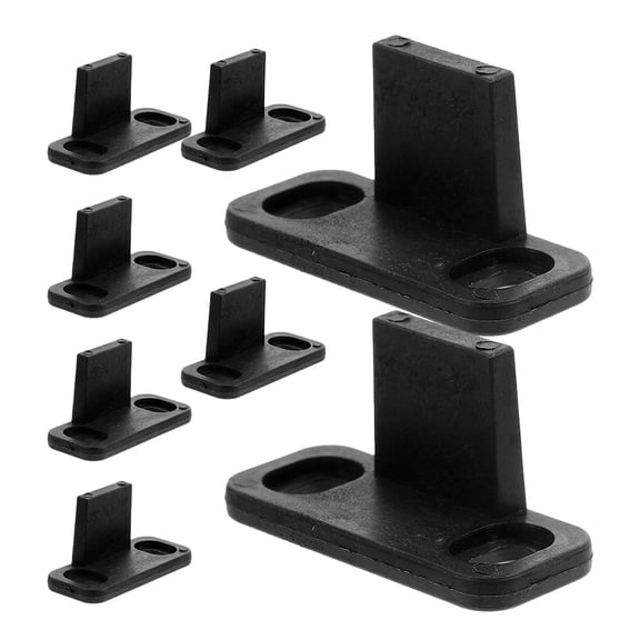 PBPBOX Plastic Sliding Closet Door Guide ABS Black 8Pcs