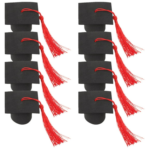 PBPBOX Graduation Cap Topper Red 8Pcs