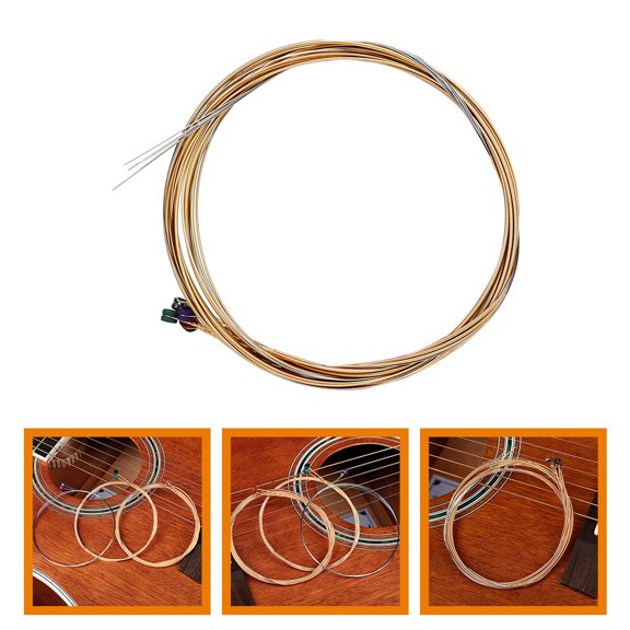 PBPBOX Acoustic Guitar String Stainless Steel for Music Practice 1 Set