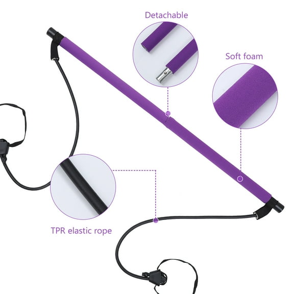 PBPBOX Adjustable Workout Equipment Bar ABS Purple 1Set