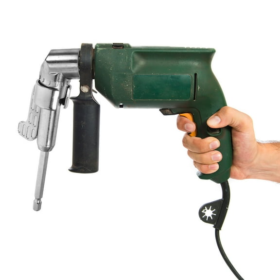 PBPBOX Angle Drill Adapter Right Angle Drill Adapter Chrome Vanadium Steel Tightening Screws DIY Enthusiasts 1 Set