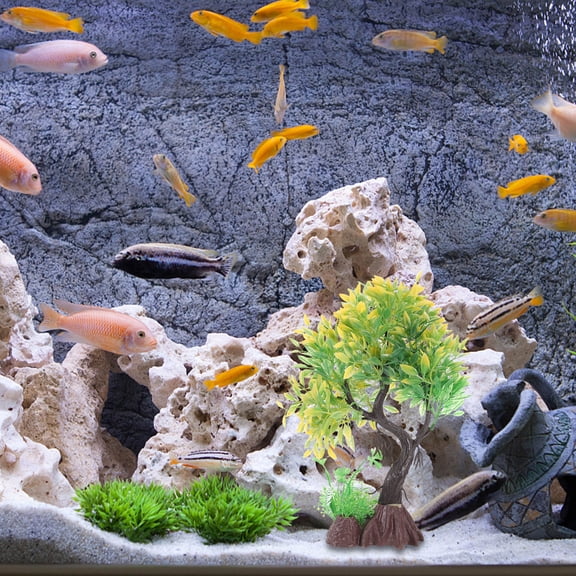 PBPBOX Aquarium Decoration Fake Tree for Fish Tank and Reptile Cage Made of Safe Plastic