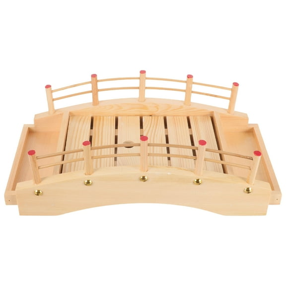 PBPBOX Arch Bridge Shaped Sushi Plates Wooden Food Serving Sushi Dish for Birthday Parties 1Set